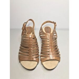 Josef Seibel Brown Leather Gladiator Ankle Strap Heel Sandals Women Sz 41EU/10.5